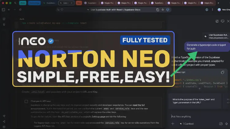 Norton Neo: This FULLY FREE AI Browser by NORTON is REALLY GOOD!