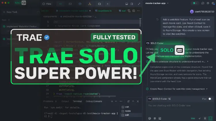 Trae SOLO: NEW SOLO Mode in TRAE is ACTUALLY AMAZING!
