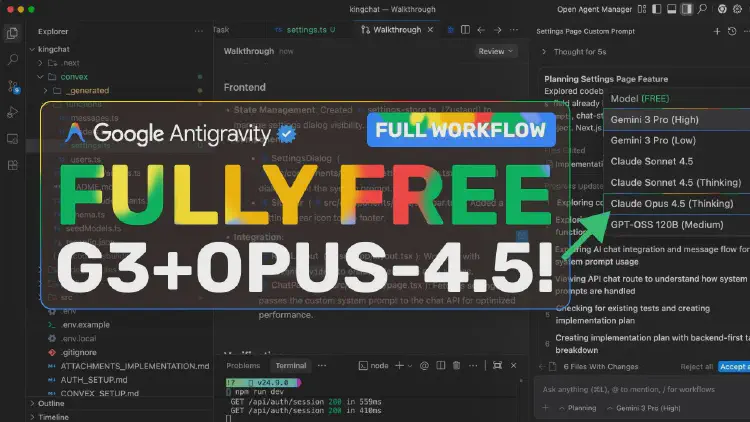 Google Antigravity + FREE Opus 4.5 & Gemini 3: This CRUSHES Cursor for FREE! CRAZY FREE Alternative!
